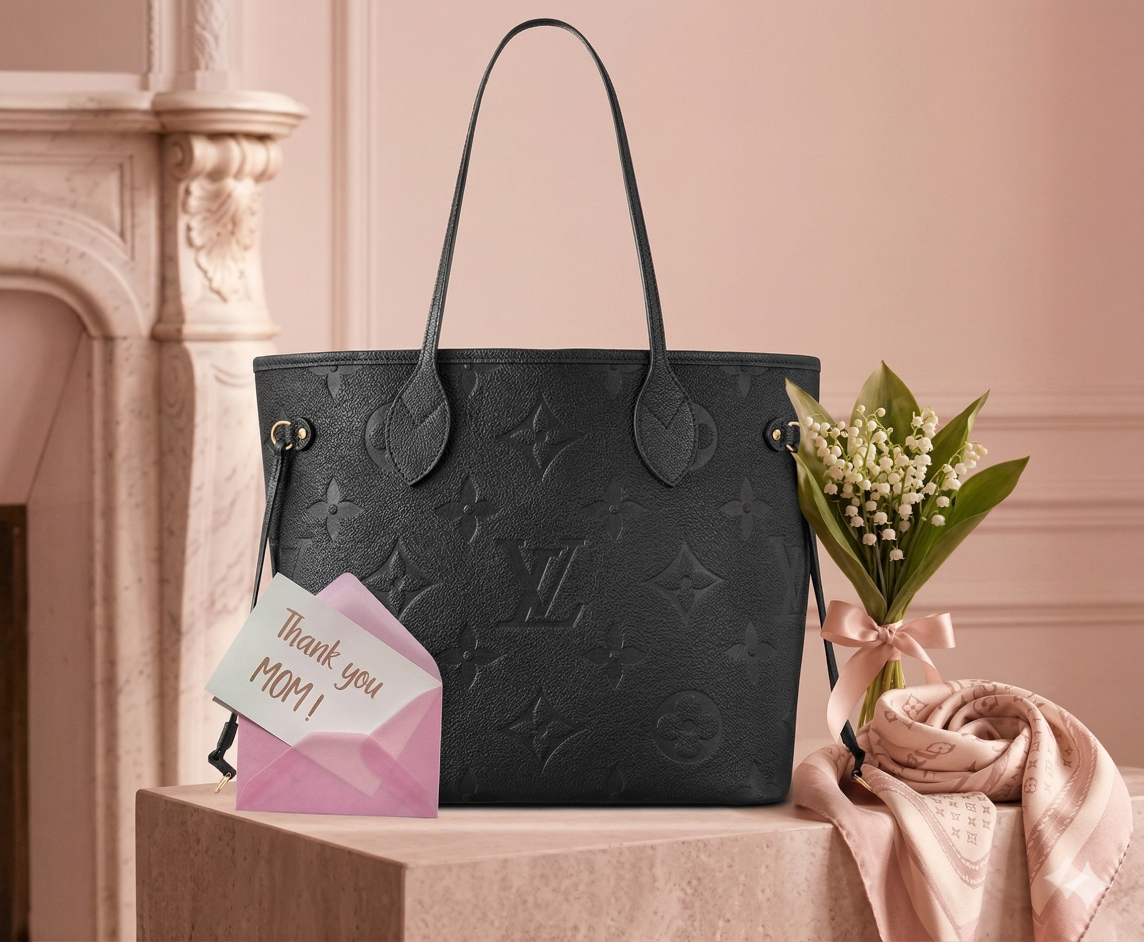 Luxury designer bag with spring flowers – Fasbags Mother's Day